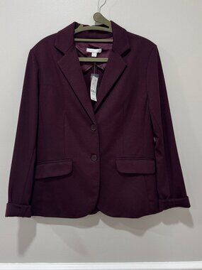 New York & Company Maroon Blazer Size M NWT